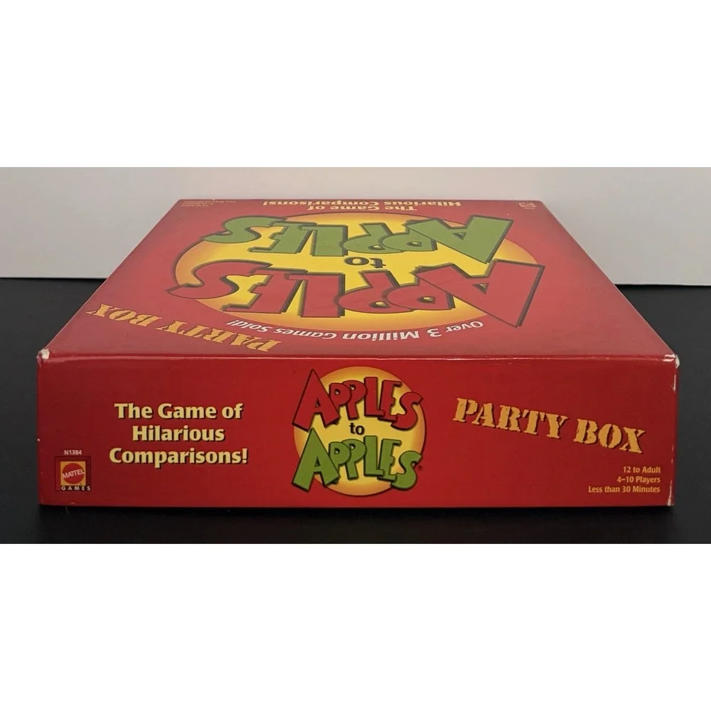 Mattel Apples to Apples Family Party Box The Game of Hilarious Comparisons Cards